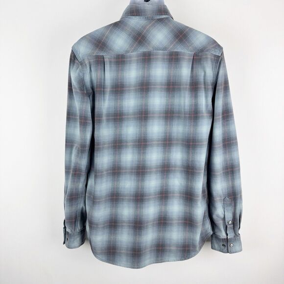 Carhartt Men's Relaxed Fit Plaid Long Sleeve Grey Blue Heavyweight Shirt Small - Picture 10 of 16